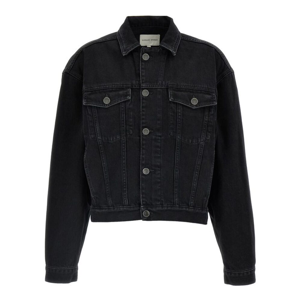 Loulou De Saison Black Organic Cotton Denim Women's Jacket